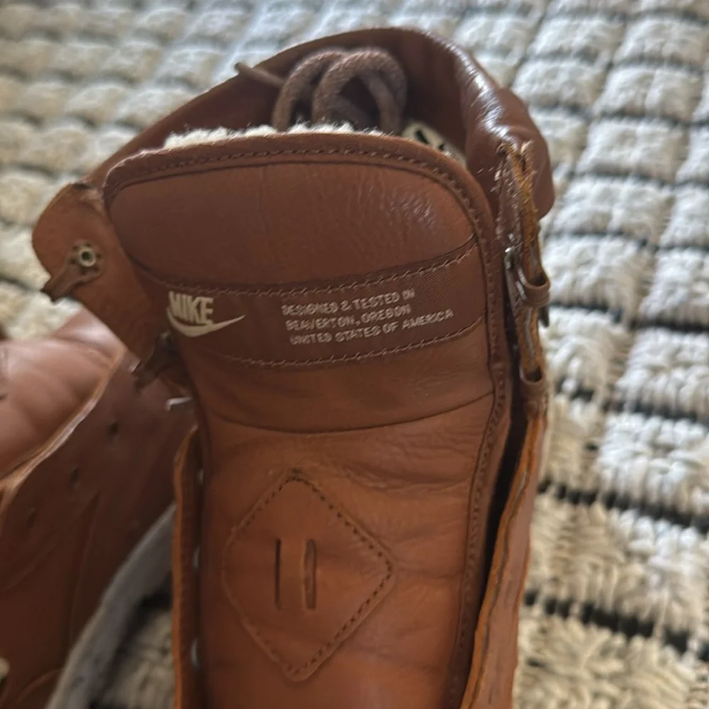 Tan Leather Sneaker Boots Lined Lightweight 11.5 Outdoor Comfy Gorpcore Warm‎